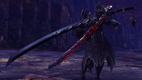 在游戏中加入了一把非常帅气的天彗龙武士刀,天辉龙石怪物猎人世界的