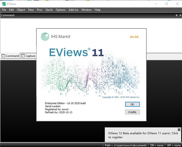 计量经济学软件EViews11破解版